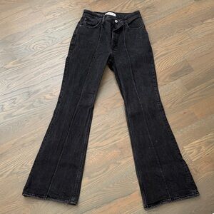 Abercrombie High Rise Black Flared Women's Jeans